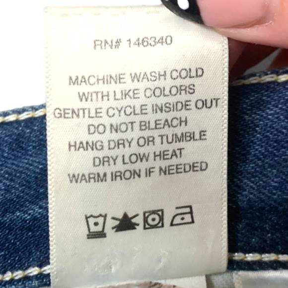 AMO Women Ace Starboard Destroy Ankle Jeans Size 27 Cotton Button Fly - Picture 6 of 13